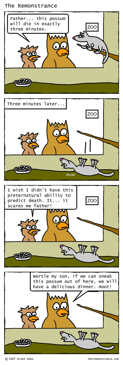 Wortle's Amazing Ability - The Remonstrance comic for 2007-10-01. Word of the day: preternatural